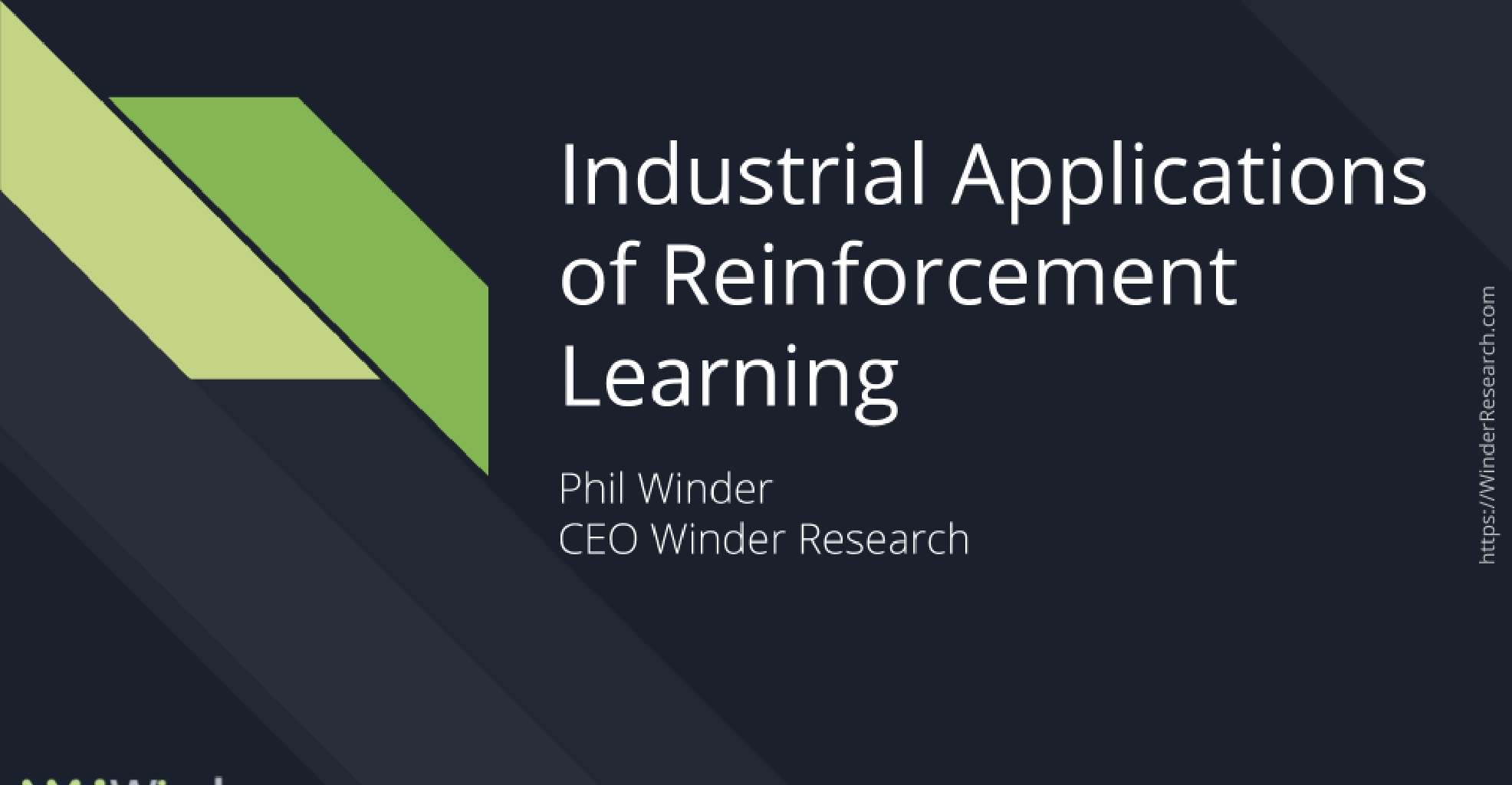 Presentation Industrial Applications of Reinforcement Learning